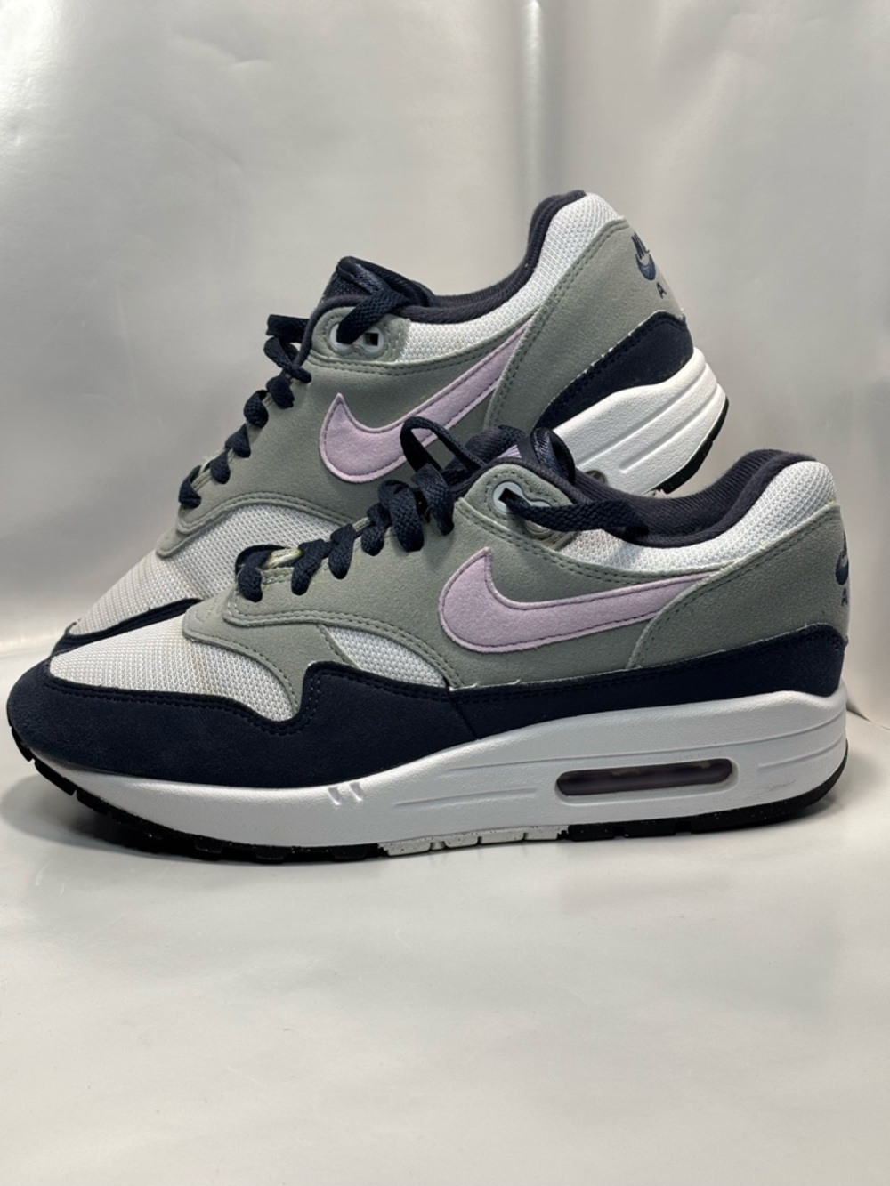 Nike Men's Size 6.5 Air Max 1 Grey Lilac Bloom Shoes Sneakers FD9082-001